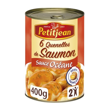 Petit jean quenelles de saumon sauce océane x6 - la boite de 400g