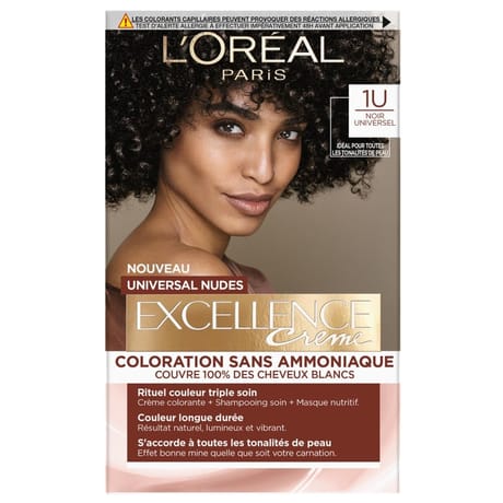 L'oréal paris universal nudes excellence crème coloration 1u noir