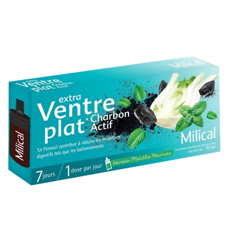 Milical extra ventre plat charbon 7 jours x7