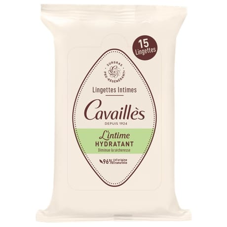 Roge Cavailles lingettes intimes hydratantes x15