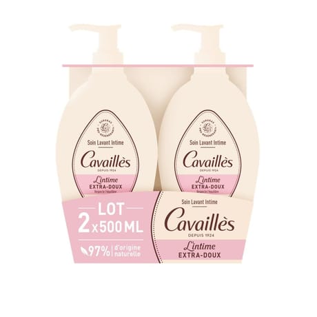 Roge Cavailles soin naturel toilette intime extra-doux 2x500 ml