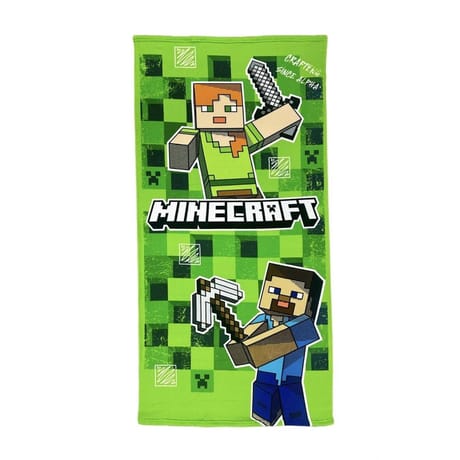 Serviette de plage en microfibre (140x70cm) minecraft