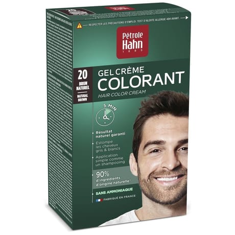 Pétrole hahn gel crème colorant 5 min 20 brun naturel