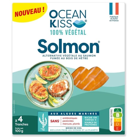 Océan kiss solmon alternative végétale au saumon fumé 100g