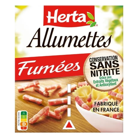 Herta allumettes fumées conservation sans nitrite 2x75g