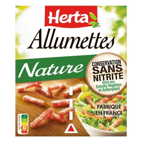 Herta allumettes nature conservation sans nitrite 2x75g