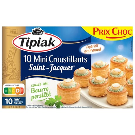 Tipiak 10 mini croustillants Saint-Jacques 120g