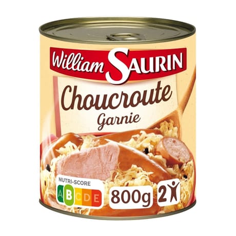 William saurin choucroute garnie - plat cuisiné 800g