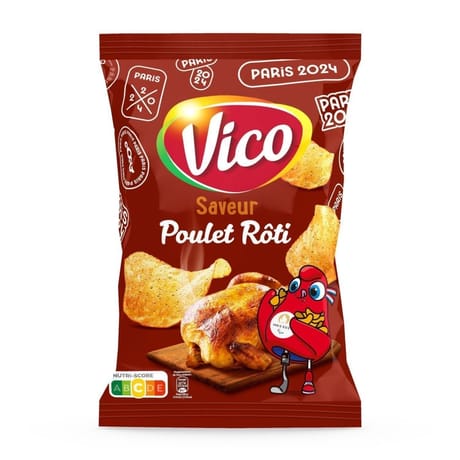 Vico chips saveur poulet rôti 125g