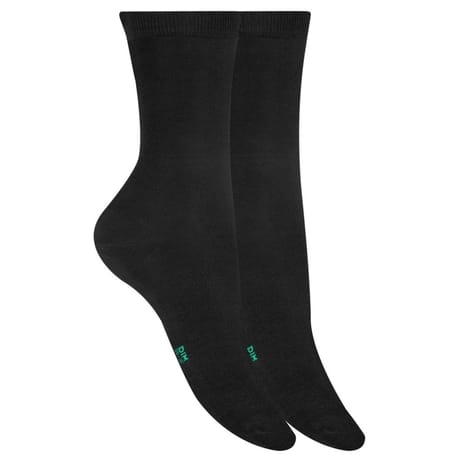 2 paires de mi chaussettes Good coton bio femme DIM NOIR T39\42