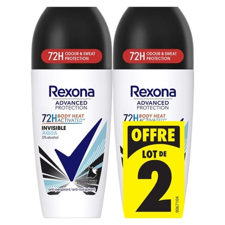 Rexona déo bille invisible aqua 2x50ml