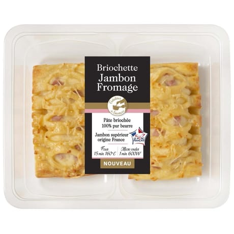 Briochettes jambon fromage x2  200g