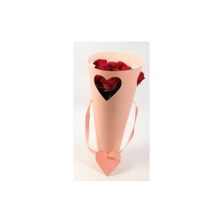 Bouquet de 10 roses rouges en étui carton