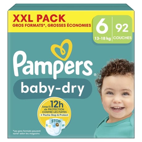 Pampers baby dry couches xxl t6 x92