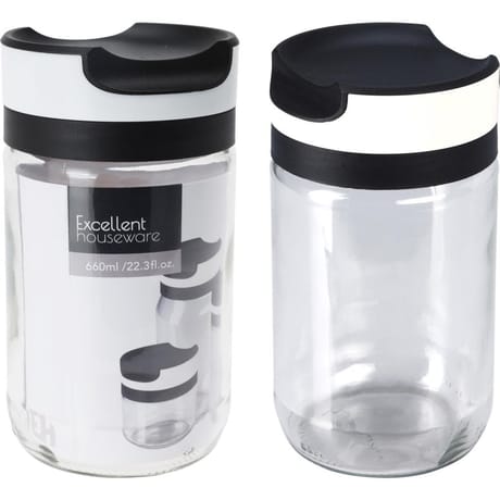 Bocal en verre avec couvercle 660 ml