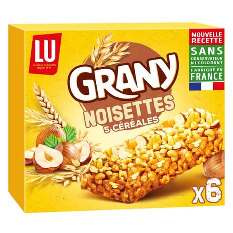 Grany barres de céréales aux noisettes 125g