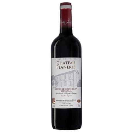 Côtes du Roussillon Rouge Château Planères Chantail 14% Vol.75 cl