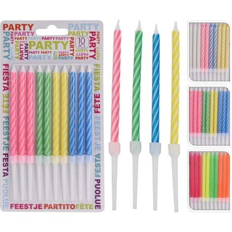 Bougies d'anniversaire x10
