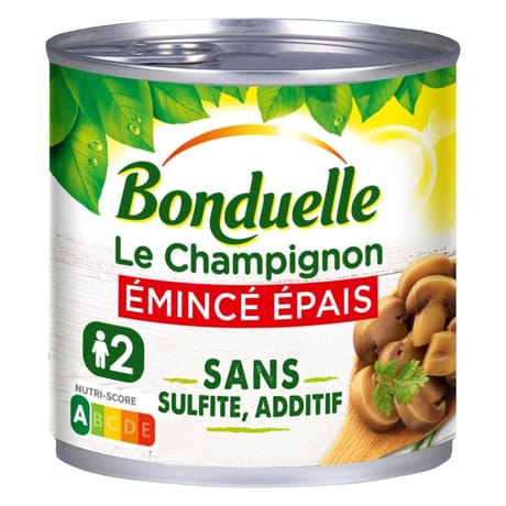 Bonduelle le champignon émincé épais 1/2 230g