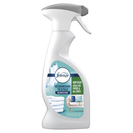 Febreze textile desodorisant desinfectant linge frais 375ml