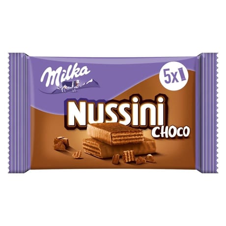 Milka barres nussini chocolat 5x31g-155g