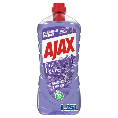 Ajax nettoyant ménager air frais lavande 1.25l