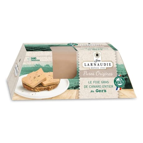 Foie gras de canard entier du gers "pures origines"lingot 230g