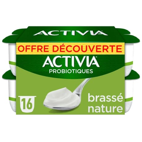 Activia bifidus brassé nature 16x125g Offre Découverte