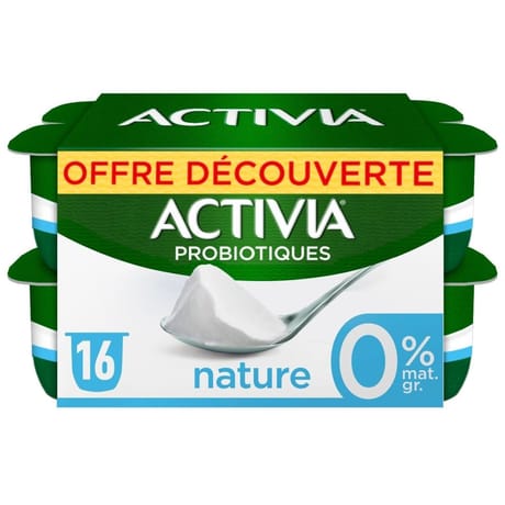 Activia bifidus 0% nature 16x125g Offre Découverte