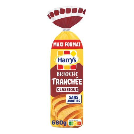 Harry's brioche tranchée recette classique sans additifs maxi 680g