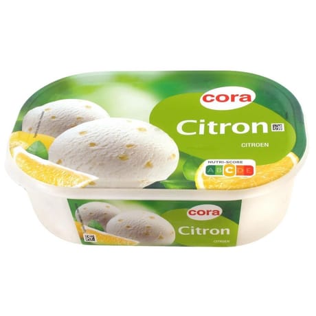 Cora sorbet citron bac 1l 550g