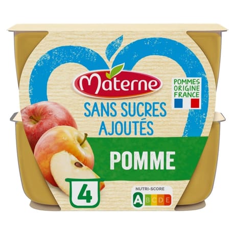 Materne compotes coupelles pomme 4x100g