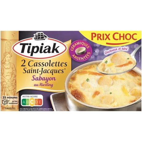 Tipiak cassolettes st jacques sabayon 2x110g prix choc