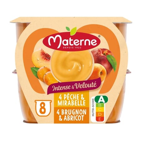 Materne compotes coupelles intense et velouté bivariétés 8x97g