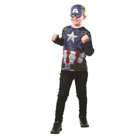 Set top + cagoule captain america et masque