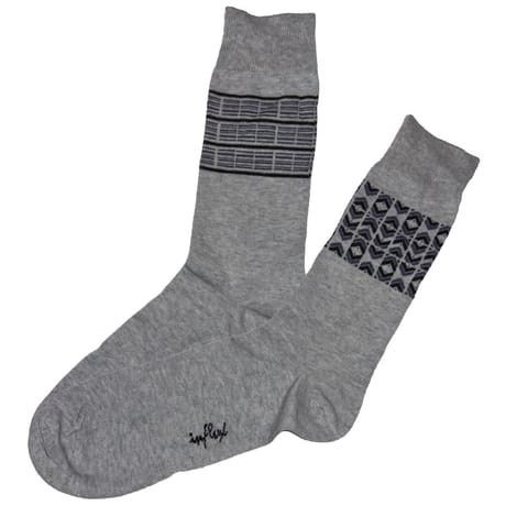 2 paires de mi chaussettes fantaisies 984 GRIS T39\42