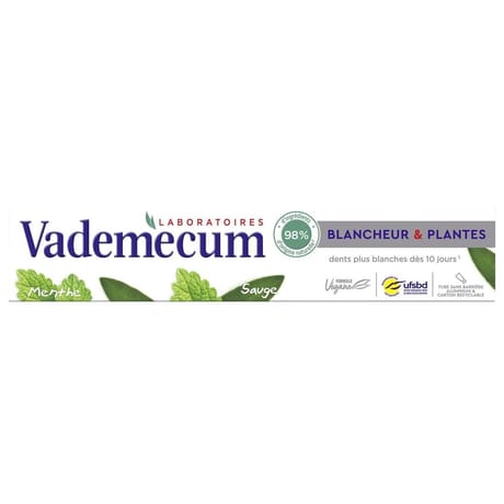 Vademecum dentifrice en tube blancheur et plantes 75ml