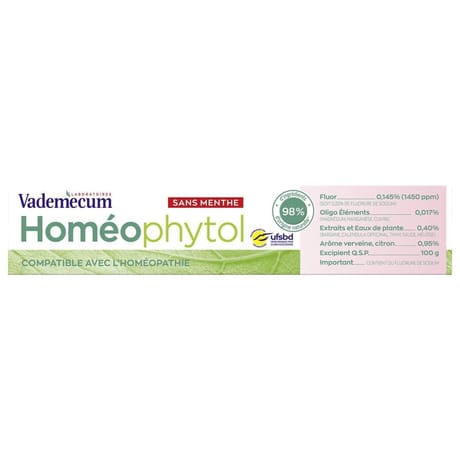 Vademecum dentifrice homéophytol tube 75ml