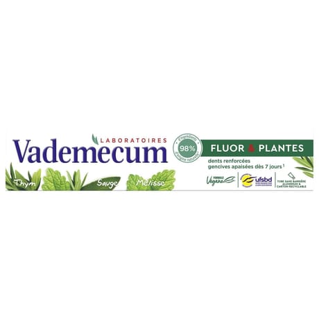 Vademecum dentifrice fluor et plantes 75ml