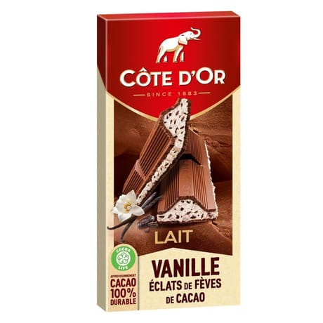 Côte d'or fourré épais vanille éclats fèves de cacao 192g