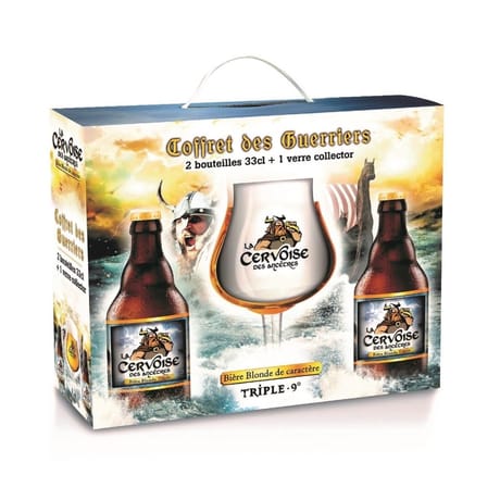 Coffret cervoise 2x33cl 9% Vol + 1 verre