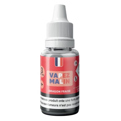 Vapez malin e-liquide dragon fraise 3 mg 10 ml
