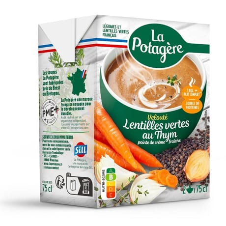 La potagere veloute de lentilles vertes au thym 75 cl