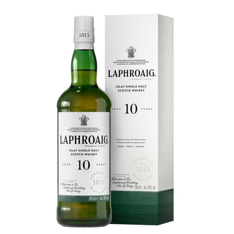 Laphroaig 10 year old islay single malt scotch whisky 40% 700 ml