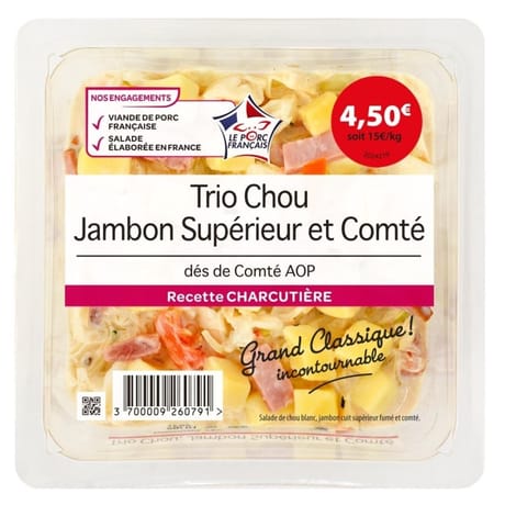 Trio chou jambon superieur et comte des de comte aop 300g