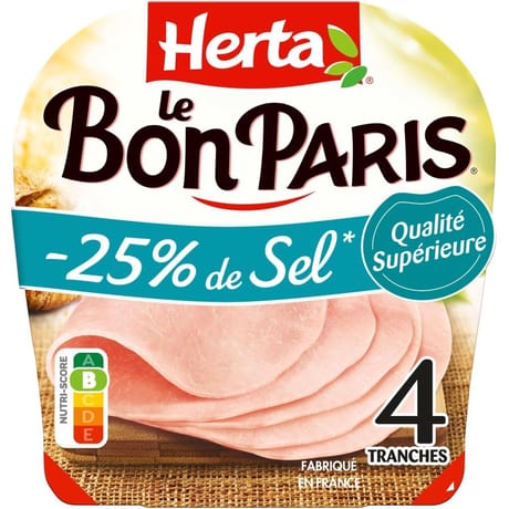Herta le bon paris -25% de sel 4 tranches 140g