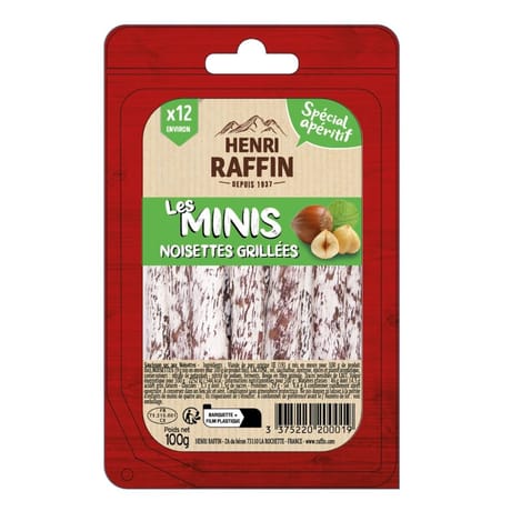 Henri raffin minis buchette snack party noisettes 100g