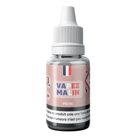 Vapez malin e-liquide pêche 3 mg 10 ml