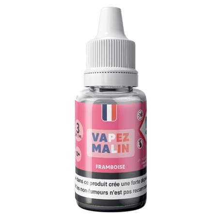 Vapez malin e-liquide framboise 12 mg 10 ml