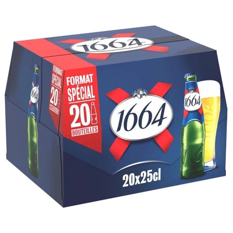1664 bière blonde 20x25cl 5.5%vol